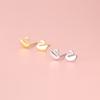 Versión Coreana Aguja de Plata S925 Aretes Simples de Tuerca para Mujer, Aretes Versátiles de Cisne de Lujo Ligero de Moda Retro, Aretes Dulces para Estudiante de Moda