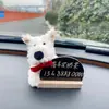 Placa de matrícula de número de teléfono móvil para aparcamiento de coche, placa de matrícula de mudanza femenina, decoración White Highland West, decoración interior de coche, fila de parada temporal