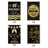 Amazon Pegatina para Botella de Vino de Fiesta de 40 Años Cuarenta años Creativa Pegatina Negra Dorada Pegatina
