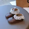 Zapatos de cuero estilo coreano para niñas 2026 primavera y otoño nueva moda zapatos de abuela simples zapatos para niñas zapatos de princesa para niños con suelas blandas