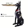 Estilo Lujo Ligero Perro Doberman de Pie Almacenamiento y Atrae Fortuna Adorno Grande, Regalo de Inauguración de Casa y Ceremonia de Apertura, Decoración del Hogar para Sala de Estar