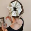 Grampo de Cabelo de Tecido Acrílico com Renda de Bolinhas Estilo Coreano para Mulheres, Piranha Vintage e Doce com Toque de Luxo, Acessório de Cabelo de Nicho para Mulheres