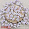 Calcomanía de Corazón de Melocotón Cuentas de Cerámica con Perlas Cuentas de Cerámica Estilo Chino Accesorios Hechos a Mano para DIY Pulsera Accesorios para Collar Material