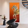 Entrada Simples Moderna Pintura Decorativa Cavalo para o Sucesso Corredor Corredor Entrada Murais Luz Estilo Luxo Diamante-incrustado Cristal Porcelana Pintura Suspensa