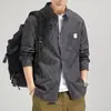 Camisa Listrada Longa Manga Longa Retro Clássica Americana Masculina Outono 2026 Nova Jaqueta Camisa Casual Britânica Estilo Outono Primavera