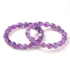 Pulsera de Frijol de Azúcar de Amatista Natural para Mujer, Estilo de Lujo Ligero, Pulsera de Cristal Cubo de Azúcar, Joyería al por Mayor para Regalo de Vacaciones