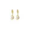 Pendientes de diamantes con forma de luna, corona, mariposa y delfín transfronterizos de Europa y América, con personalidad avanzada y hebilla de oreja hueca superbrillante.