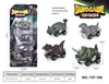 Juguete de motocicleta de dinosaurio para niños transfronterizo, de fricción, todoterreno de simulación, dinosaurio de cuatro ruedas, de fricción, para niños