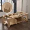 Cama de masaje de belleza de madera maciza con orificios para el pecho y la cabeza, cama de madera maciza de medicina tradicional china para tatuajes, limpieza de oídos y terapia