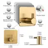 Gancho fuerte adhesivo de acero inoxidable 304 transfronterizo, no requiere taladro, gancho individual sin rastro para puertas de baño y cocina, gancho de metal para abrigos