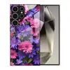 Adecuado para Funda de Teléfono Móvil Samsung S25Ultra S26 Cubierta Protectora A16 Margarita Morada Funda de Vidrio S23 Nuevo A90 Flor