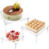 Soporte de Acrílico Personalizado para Cupcakes, Juego Transparente de Exhibición para Mesa de Postres, Adecuado para Pasteles y Pizzas