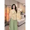 Laranja pôr do sol Flor de Laranjeira Novo Estilo Chinês Verão Novo Estilo Chinês Solto Versátil Camisa Top Emagrecedor Temperamento