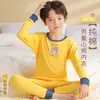 [100% Algodão] Macio como Casa Conjunto de Roupa Íntima para Meninos Pijama Infantil de Outono Roupas de Outono para Meninas Calças de Outono Roupa Infantil de Bebê Outono