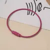 Chaveiro cor de doce anel de arame de aço inoxidável chaveiro de parafuso giratório acessórios de pingente de bolsa cor diy