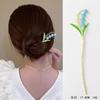 Lírio do vale franja strass rabo de peixe grampo de uma palavra bola redonda coque liga haste de cabelo novo estilo chinês garfo de cabelo feminino