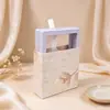 Caja de Exhibición de Película PE Transparente con Funda de Papel a Juego, Caja de Embalaje Suspendido, Bolsa de Regalo, Caja de Papel para Joyería, Anillo
