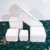 Venta Directa de Fábrica Estilo Nuevo Papel Leatherette Borde Impreso Octagonal Pulsera de Joyería Perla Caja para Joyería Anillo Pendiente