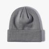 Gorro de Punto con Borde Enrollado para Mujer, Otoño e Invierno, Liso sin Visera, Cálido y Grueso, Transpirable para Exteriores, Gorro de Punto Casual Versátil para Hombre