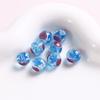 Cuentas redondas de vidrio de colores de 10 mm con forma de corazón, agujero recto, cuentas sueltas, pulsera, collar, accesorios de joyería DIY