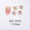 Joias para unhas em formato de coração amor Cruz estrela coração de pêssego Dia dos Namorados acessórios diy joias de liga de diamante joias de diamante para unhas