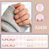 Nuevas Piezas de Uñas Portátiles Estilo Nuevo, Piezas de Uñas Sencillas y Lindas, Piezas de Arte de Uñas Falsas Rojas y Amarillas de Moda-24