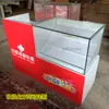 Nuevo Vitrina de Lotería, Gabinete de Lotería de Bienestar Deportivo Multifuncional, Gabinete de Exhibición de Madera para Lotería de Rascar con Caja Registradora Integrada