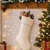 Calcetines grandes de bolsa de caramelo tejidos, accesorios para regalos, decoraciones navideñas más vendidas, calcetines transfronterizos, Navidad