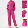 Suéter deportivo de moda europea y americana, conjunto de dos piezas con capucha, top holgado, pantalones de pierna ancha, traje deportivo para correr