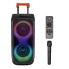 Fábrica de Origem Outdoor Duplo 8 polegadas Bluetooth Carrinho Venda Quente Transfronteiriça Festa K Song Subwoofer Alto-falante com Microfone Duplo