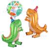 Estilo ins Corea del Sur sombrero de cumpleaños lindo de 18 pulgadas dinosaurio globo de aluminio globo para fiesta de cumpleaños infantil