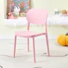 Cadeira de plástico personalizada, cadeira de jantar empilhável infantil nórdica, cadeira simples de lazer com encosto, cadeira criativa para jardim de infância