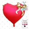 Mecrla Globos de Papel de Aluminio con Forma de Corazón y Lazo, Estilo Ins de Venta Caliente Transfronteriza, 22 pulgadas, para Decoración de Fiesta de Cumpleaños