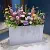 Arreglos Artificiales de Hortensias y Rosas en Cajas de Flores Mixtas y Macetas para Balcón, Oficina de Ventas, Restaurante, Sala de Estar y Decoración de Divisiones
