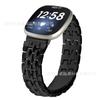 Correa de reloj inteligente sencilla de aleación para Fitbit Versa4, correa de reloj universal cruzada Versa3