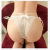 Lingerie Feminina Renda Malha Respirável Perspectiva Paixão Cintura Baixa Oco Aberto Virilha G-string Roupa Interior