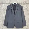 Blazer Versátil de Caimento Sofisticado para Homens, Estilo Coreano Tendência para Primavera e Outono, Versátil Estilo Britânico Streetwear Lindo Conjunto Pequeno