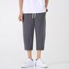 Calça Capri Casual Nova Masculina 2023 Juventude Solta Tamanho Grande Cordão Algodão Linho Respirável Reta Calças Masculinas