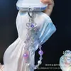Cadena para Teléfono Móvil Mariposa de Zirconia de Alta Resistencia, Cadena de Muñeca para Teléfono Móvil, Cuentas de Cristal Perlas, Cadena Colgante para Funda de Teléfono Móvil Venta al por Mayor
