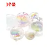 Pelota Transparente de Plástico Iridiscente Galvanizada Pelota de los Deseos Bola de Cristal Decoración para Pastel de Cumpleaños Adorno para Hornear Paquete de 10