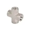 Marca Roke Conector de Acero Inoxidable 316 de Cuatro Vías con Rosca Interna, Best-Seller Transfronterizo, Conector de Transición Resistente a Altas Temperaturas y a la Corrosión