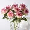 Rosa artificial flor artificial casamento decoração de casa buquê de rosa artificial parede de flores atacado tecido de seda pequena Paris
