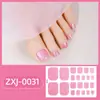 Zhengxiang Nuevas Pegatinas de Verano para Pies Pegatinas de Arte para Uñas Impermeables Color Puro Polvo de Cebolla Celebridad de Internet Pegatinas para Uñas Pegatinas de Arte para Uñas de los Pies Transfronterizo