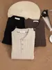 Pronta Entrega Transfronteiriça Luxo Leve Estilo Old Money Masculino Outono Inverno Casual Negócios Camiseta Tricô Trançado Gola Lapela Manga Longa POLO Malharia