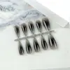 10 Peças Personalizadas de Unhas de Blush Codificadas, Peças de Manicure com Gradiente Brilhante Sem UV, Unhas Coloridas Prontas para Usar