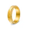 Modelo Nuevo Original Más Vendido Anillo Giratorio de Acero de Titanio Moon Pit para Alivio del Estrés con Textura Martillada a Mano y Patrón Irregular Suministro de Joyería