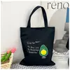 Bolsa de lona estudantil moderna estilo coreano, sacola de compras estilo japonês com desenho animado, bolsa transversal para livros de grande capacidade