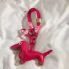 Atacado Em Estoque Pingente de Cachorro Dachshund Pequenos Acessórios de Couro Charms de Bolsa Desenho Animado Fofo Chaveiro de Couro com Desenho Animado