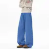 2026 Verão Novo Calça Masculina Fina Respirável Solta de Perna Larga Calça Reta com Caimento Tamanho Grande Marca Moderna Calça Casual Masculina
