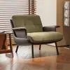 Sillón individual de lujo ligero estilo italiano, diseño vintage wabi-sabi, sofá de ocio de diseñador para el hogar, casa de huéspedes, hotel y uso en reuniones